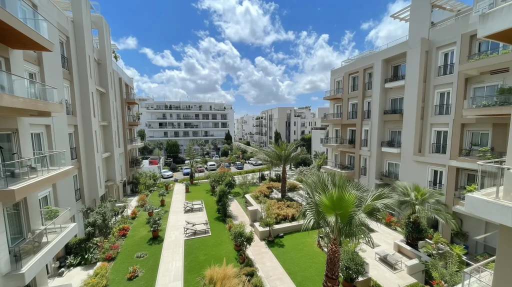 vue depuis le balcon d'un studio à Casablanca