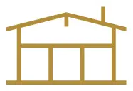 Contour or et blanc d'une villa de Casablanca.