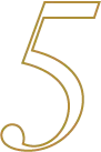 Contour doré chiffre 5.