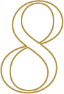 Contour doré chiffre 8.