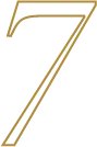 Contour doré chiffre 7.