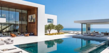 Villa de luxe à Tanger avec piscine privée, exemple clé pour comprendre la fiscalité immobilier Maroc étranger.